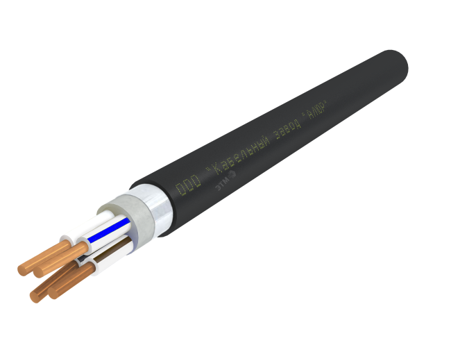 Кабель силовой ВВГЭанг(А)-LS 4х2.5 ок(N)-0.66 Ч. бар