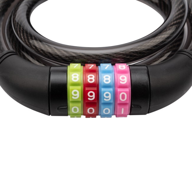 Тросовый кодовый замок взломостойкий для велосипедов и колясок 100 см черный