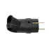 Вилка угловая MultiSet 16А 250В IP44 с заземл. каучук черн. SE MST1102BK