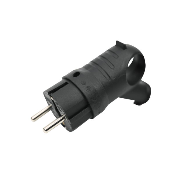 Вилка угловая MultiSet 16А 250В IP44 с заземл. каучук черн. SE MST1102BK