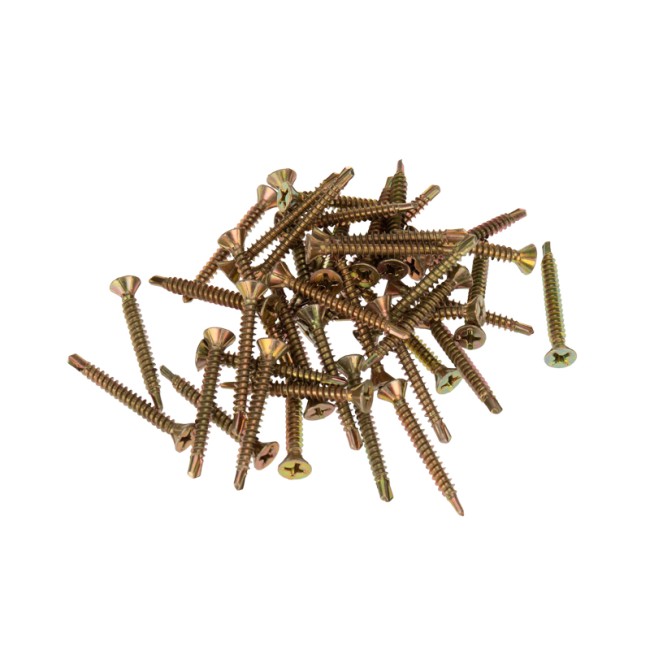 Саморез оконный KRANZ сверло, 3.9х35, желтый цинк, короб (500 шт./уп.)