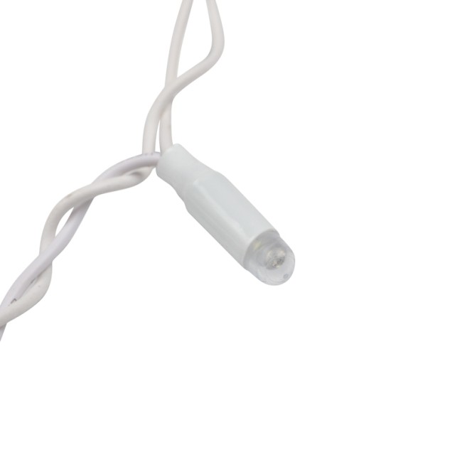 Гирлянда светодиодная Дождь 2х6 м, постоянное свечение, белый провод, 230 В, диоды ТЕПЛЫЙ БЕЛЫЙ (шнур питания в комплекте)