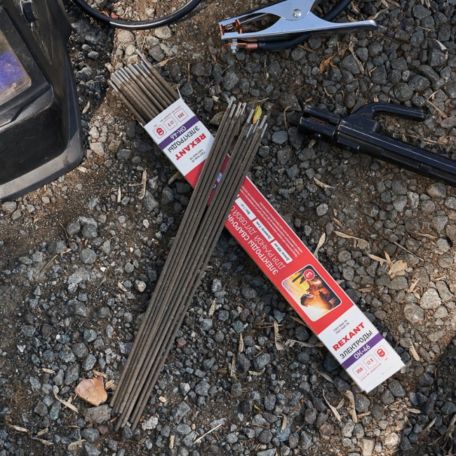 Электрод REXANT ОК-46, 350 мм/3 мм, пачка 1 кг Электрод REXANT ОК-46, 350 мм/3 мм, пачка 1 кг