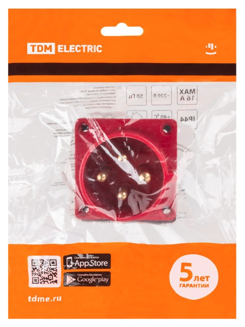 Вилка 624 скрытая 3Р+РЕ 32А 380В IP44 TDM Вилка 624 скрытая 3Р+РЕ 32А 380В IP44 TDM