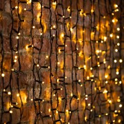 Гирлянда Светодиодный Дождь 2х3м, постоянное свечение, черный провод КАУЧУК, 230 В, диоды ТЕПЛЫЙ БЕЛЫЙ (шнур питания в комплекте)