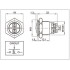 Кнопка антивандальная Ø16 Б/Фикс (2c винт) OFF-(ON) сфера (A16-A2) REXANT