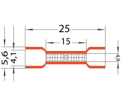Соединительная гильза изолированная L-26 мм 0.5-1.5 мм² (ГСИ 1.5/ГСИ 0,5-1,5) красная REXANT Соединительная гильза изолированная L-26 мм 0.5-1.5 мм² (ГСИ 1.5/ГСИ 0,5-1,5) красная REXANT