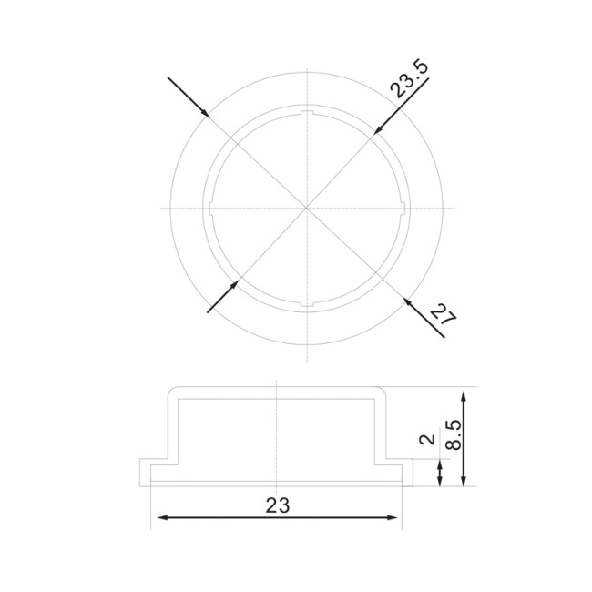 Влагозащитный колпачок для клавишных выключателей RWB-212, RWB-214, RWB-215 REXANT