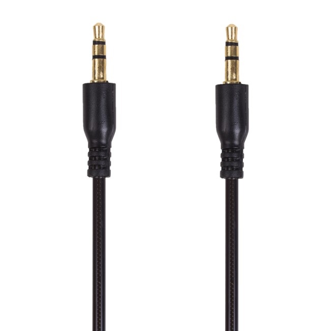 Аудиокабель AUX 3.5 мм гелевый 1 м черный REXANT