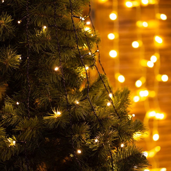 Елочная гирлянда с кольцом, 7 нитей по 1,8 метра, цвет диодов теплый белый, не соединяется Елочная гирлянда с кольцом, 7 нитей по 1,8 метра, цвет диодов теплый белый, не соединяется