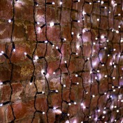 Гирлянда Светодиодный Дождь 2х1,5м, 300 LED БЕЛЫЙ, черный ПВХ, IP65, постоянное свечение, 230В соединяется NEON-NIGHT (нужен шнур питания 303-500)