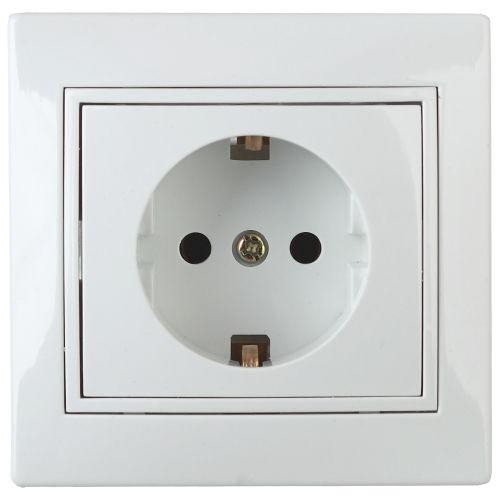 Розетка 1-м СП Plano 1-202-01 16А IP20 250В 2P+E Schuko бел. Intro Б0053874 Розетка 1-м СП Plano 1-202-01 16А IP20 250В 2P+E Schuko бел. Intro Б0053874