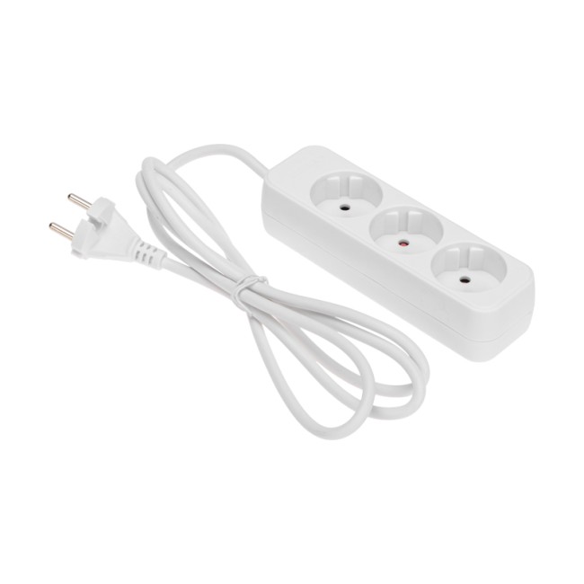 Удлинитель STANDARD 3 гнезда, 1,5м, 2х1,0мм², б/з, белый REXANT Удлинитель STANDARD 3 гнезда, 1,5м, 2х1,0мм², б/з, белый REXANT