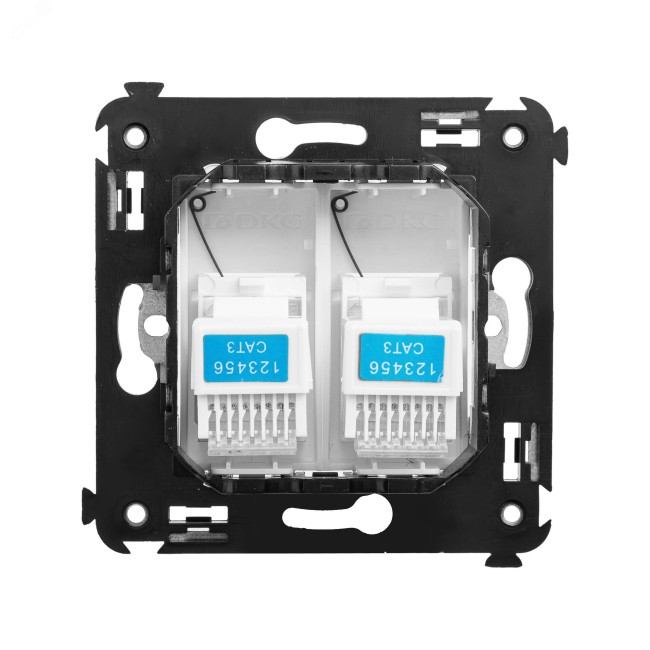 Avanti Розетка телефонная в стену двойная, ''Белое облако'' Avanti Розетка телефонная в стену двойная, ''Белое облако''