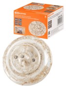 Выключатель скрытой установки фарфоровый поворотный с ручкой (бантик) 10А мраморный «Болонь» TDM Выключатель скрытой установки фарфоровый поворотный с ручкой (бантик) 10А мраморный «Болонь» TDM