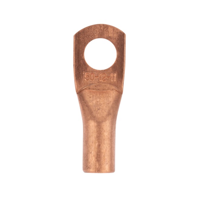 Наконечник медный ТМ 50-12-11 (50мм² - Ø11мм) (в упак. 50 шт.) REXANT