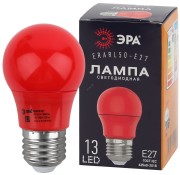 Лампа светодиодная для Белт-Лайт  диод. груша красн., 13SMD, 3W, E27ERARL50-E27 ЭРА LED A50-3W-E27 ЭРА