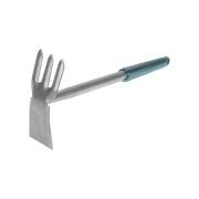 Мотыжка комбинированная 3 прямых зубца с цельнометаллической ручкой, покрытой пластиком ЧЕТЫРЕ СЕЗОНА
