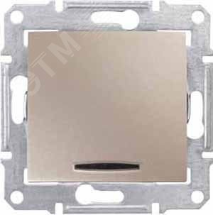 Sedna Выключатель с индикатором титан Sedna Выключатель с индикатором титан