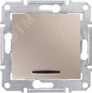 Sedna Выключатель с индикатором титан Sedna Выключатель с индикатором титан