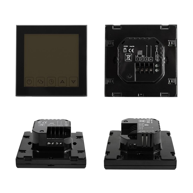 Терморегулятор сенсорный R200B с автоматическим программированием, черный REXANT