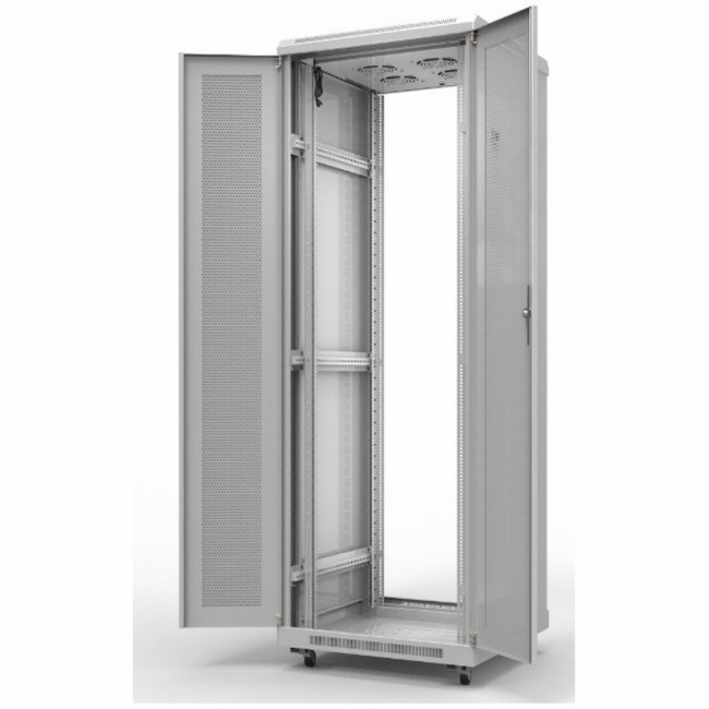 Шкаф напольный 19" серии Standart 42U 600х1000мм, передняя и задняя распашные перфорированные двери, RAL7035 (состоит из 3 частей) REXANT