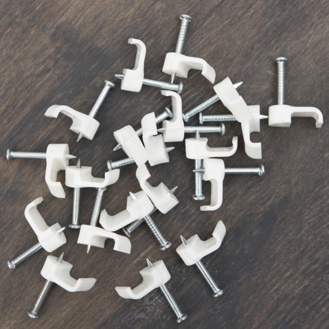 Крепеж кабеля плоский 8 х 3 мм, белый (упак. 20 шт) REXANT Крепеж кабеля плоский 8 х 3 мм, белый (упак. 20 шт) REXANT