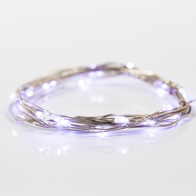 Гирлянда Роса, 2 м, 20 диодов, цвет белый, тонкий батарейный блок Гирлянда Роса, 2 м, 20 диодов, цвет белый, тонкий батарейный блок