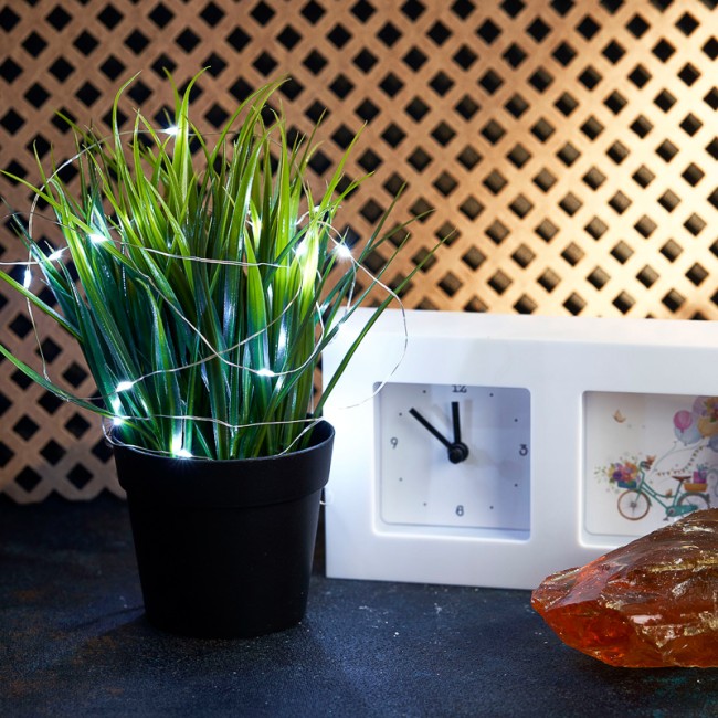 Гирлянда Роса, 2 м, 20 диодов, цвет белый, тонкий батарейный блок Гирлянда Роса, 2 м, 20 диодов, цвет белый, тонкий батарейный блок