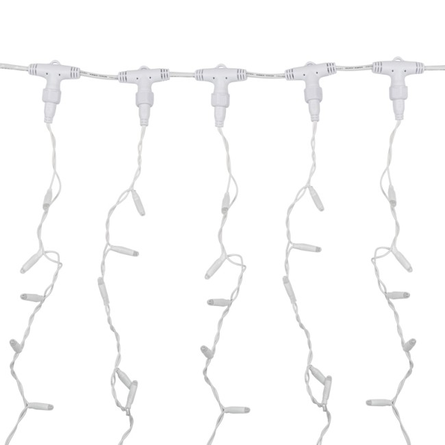 Гирлянда светодиодная Дождь 2х6 м, эффект мерцания, белый провод, 230 В, диоды теплый белый, 768 LED (шнур питания в комплекте) Гирлянда светодиодная Дождь 2х6 м, эффект мерцания, белый провод, 230 В, диоды теплый белый, 768 LED (шнур питания в комплекте)