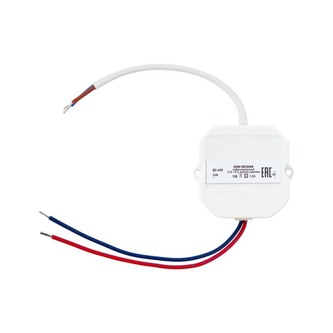 Блок питания стабилизированный 12В, 1,5А, уличная установка DC-493 Блок питания стабилизированный 12В, 1,5А, уличная установка DC-493