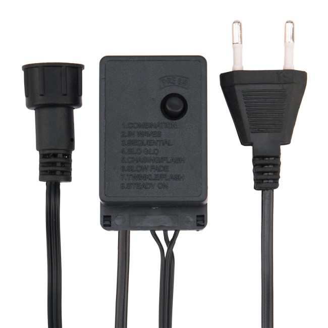 Елочная гирлянда с кольцом, 7 нитей по 1,8 метра, цвет диодов мультиколор, не соединяется