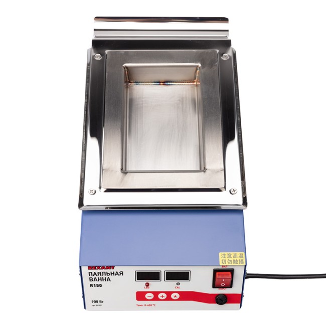 Паяльная ванна, модель R150, 900Вт, 150х100х45мм, 0-400 °C, цифровая REXANT Паяльная ванна, модель R150, 900Вт, 150х100х45мм, 0-400 °C, цифровая REXANT
