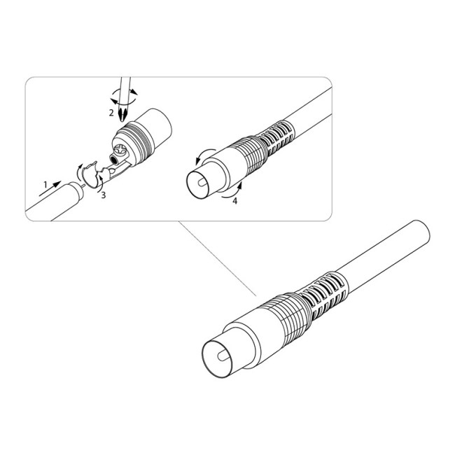 TV-разъем штекер без пайки белый PROconnect TV-разъем штекер без пайки белый PROconnect