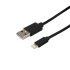 Кабель USB-Lightning для iPhone/PVC/black/1m/REXANT