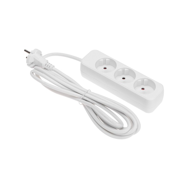 Удлинитель STANDARD 3 гнезда, 3м, 2х1,0мм², б/з, белый REXANT Удлинитель STANDARD 3 гнезда, 3м, 2х1,0мм², б/з, белый REXANT