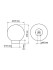 Светильник НТУ 03-100-400 шар d=400 мм IP54 (опал ПММА, основание плоское ПК 145, Е27) TDM