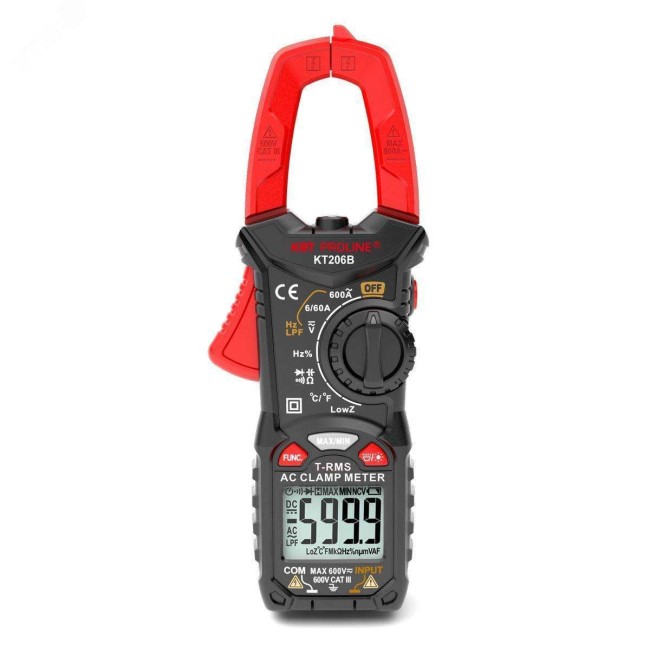Токовые клещи цифровые KT 206B PROLINE Токовые клещи цифровые KT 206B PROLINE