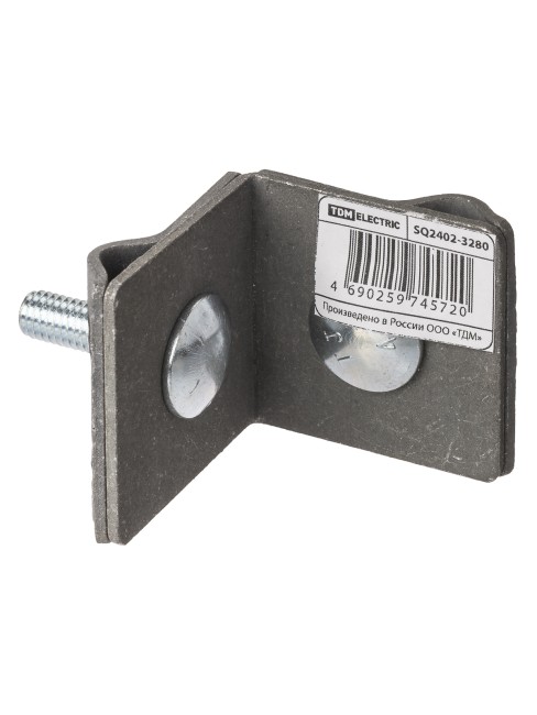 Держатель фальцевый стальной зажим 45х45 мм для прута Ø6-10 мм, гор. цинк. TDM Держатель фальцевый стальной зажим 45х45 мм для прута Ø6-10 мм, гор. цинк. TDM