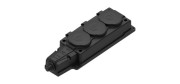 Колодка удлинителя 3-м MultiSet 16А 250В IP44 с заземл. каучук черн. SE MST4103BK