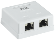 Настенная информационная розетка RJ45 кат. 5E FTP 2-порт