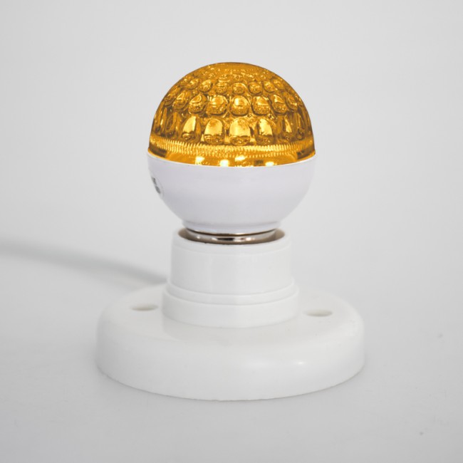 Лампа шар Е27 9 LED Ø50мм желтая
