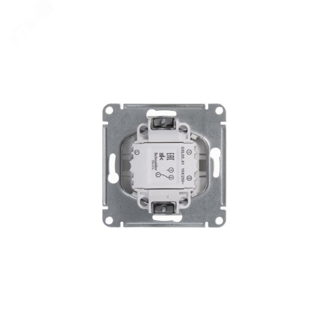 GLOSSA Переключатель одноклавишный в рамку белый схема 6 GLOSSA Переключатель одноклавишный в рамку белый схема 6