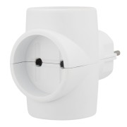 Тройник электрический без заземления 220 В, 6A REXANT 