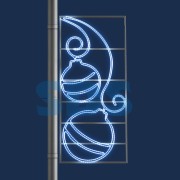 Декоративная консоль Рождественские шары 200 см белые Декоративная консоль Рождественские шары 200 см белые