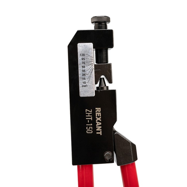 Пресс механический универсальный REXANT ZHT-150 для клиновидной опрессовки наконечников 10-120 мм² Пресс механический универсальный REXANT ZHT-150 для клиновидной опрессовки наконечников 10-120 мм²