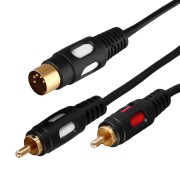 Шнур DIN 5 Pin - 2 RCA, 1,5м, Gold REXANT Шнур DIN 5 Pin - 2 RCA, 1,5м, Gold REXANT