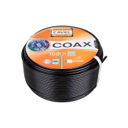 Кабель коаксиальный SAT-703N, Cu/Al/CuSn, 75%, 75Ом, 100м, INDOOR, черный CAVEL  Кабель коаксиальный SAT-703N, Cu/Al/CuSn, 75%, 75Ом, 100м, INDOOR, черный CAVEL