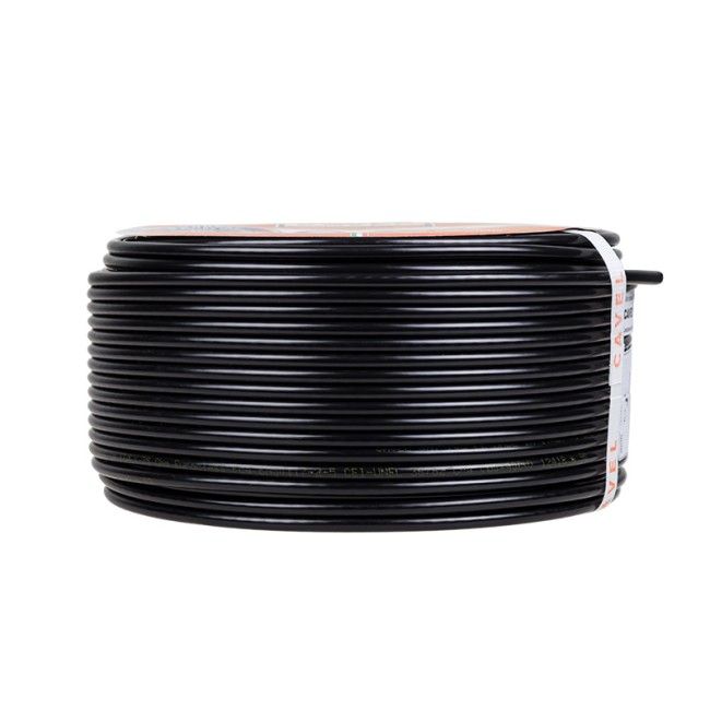 Кабель коаксиальный SAT-703N, Cu/Al/CuSn, 75%, 75Ом, 100м, INDOOR, черный CAVEL 