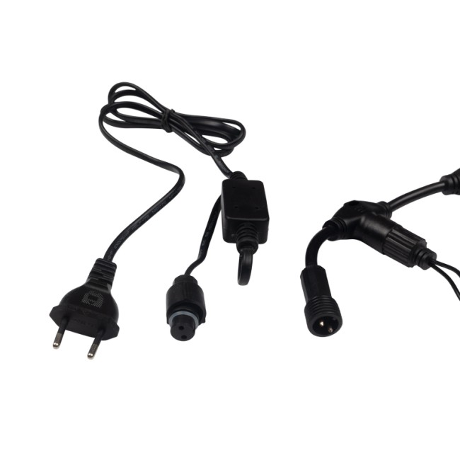 Гирлянда Светодиодный Дождь 2х1,5м, 300 LED БЕЛЫЙ, черный ПВХ, IP65, эффект мерцания, 230В соединяется NEON-NIGHT (нужен шнур питания 303-500)